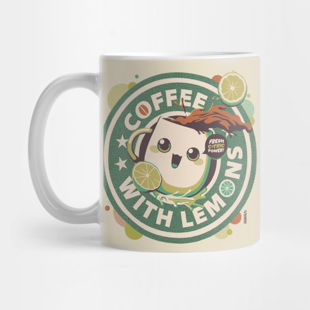 Lemon Coffee Cute Caffeine Lover by raffaus